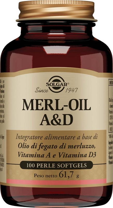 MERL OIL A&D 100 PERLE SOFTGEL - Farmasanitas 