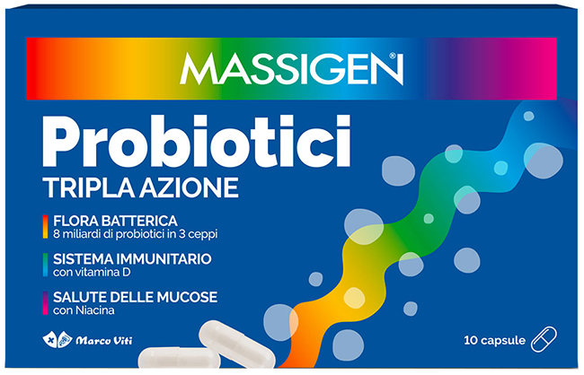 MASSIGEN PROBIOTICI 10 CAPSULE - Farmasanitas 