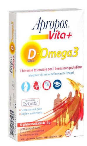 APROPOS VITA+VITAMINA D + OMEGA 3 30 GELATINE - Farmasanitas 