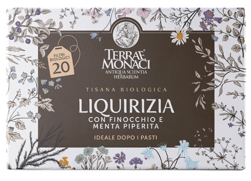 TERRAE MONACI LIQUIRIZIA TISANA BIO 20 FILTRI - Farmasanitas 