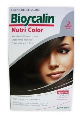 BIOSCALIN NUTRI COLOR 3 CASTANO SCURO SINCROB 124 ML - Farmasanitas 