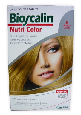 BIOSCALIN NUTRI COLOR 8 BIONDO CHIARO SINCROB 124 ML - Farmasanitas 
