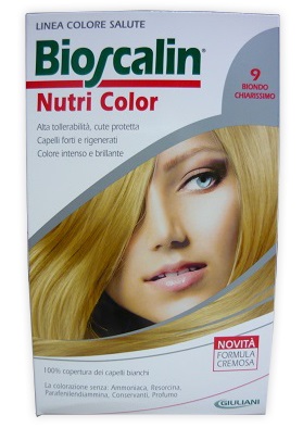 BIOSCALIN NUTRI COLOR 9 BIONDO CHIARISSIMO SINCROB 124 ML - Farmasanitas 