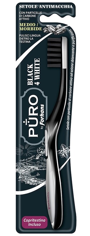 FORHANS SPAZZOLINO BLACK4WHITE SETOLE CARBONE - Farmasanitas 