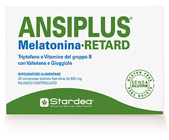 ANSIPLUS RETARD MELATONINA 20 COMPRESSE BISTRATO FAST SLOW 955 MG - Farmasanitas 
