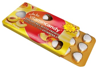 VITAMINCANDY CARAMELLE SENZA ZUCCHERO CON VITAMINA C PESCA 18 G - Farmasanitas 