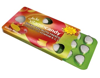 VITAMINCANDY CARAMELLE SENZA ZUCCHERO CON VITAMINA B,C,E MANGO 18 G - Farmasanitas 