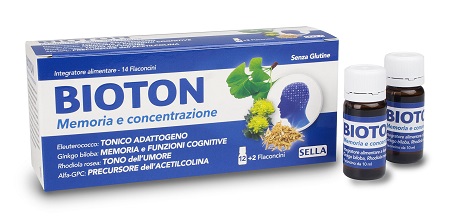 BIOTON ELEUTEROCOCCO MEMORIA CONCENTRAZIONE 14 FLACONCINI - Farmasanitas 