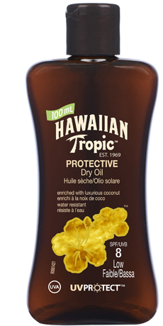 HAWAIIAN TROPIC DRY OIL SPF8 MINI BOTTLE 100 ML - Farmasanitas 