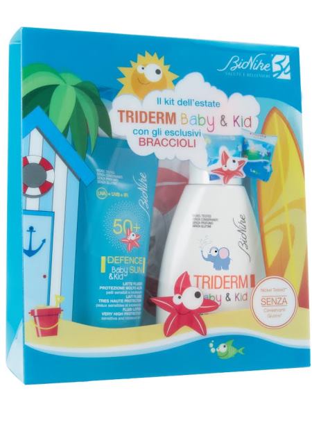 DEFENCE SUN 50+ LATTE 50 ML + TRIDERM B&K ACQUA MICELLARE 100 ML + COPPIA DI BRACCIOLI - Farmasanitas 