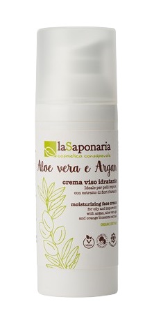 LA SAPONARIA CREMA VISO IDRATANTE ALOE VERA E ARGAN 50 ML - Farmasanitas 
