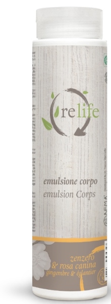 RELIFE EMULSIONE CORPO ZENZERO & ROSA CANINA - Farmasanitas 