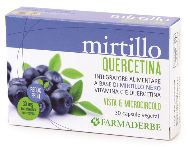 MIRTILLO QUERCETINA 30 CAPSULE VEGETALI - Farmasanitas 