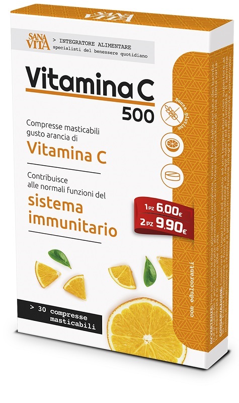 SANAVITA VITAMINA C MASTICABILE 30 COMPRESSE - Farmasanitas 