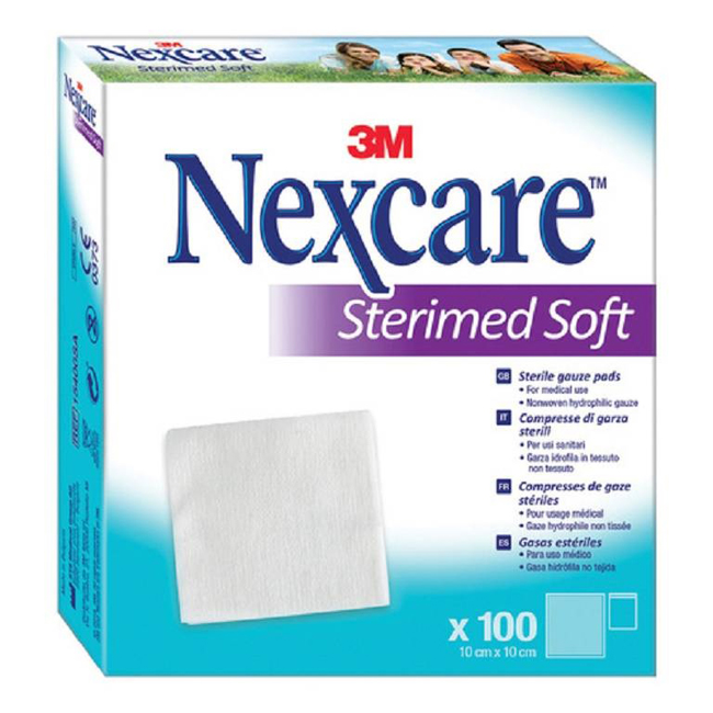 GARZA COMPRESSA STERIMED SOFT IN TESSUTO NON TESSUTO STERILE 10X10CM 100 PEZZI MULTILINGUAL - Farmasanitas 