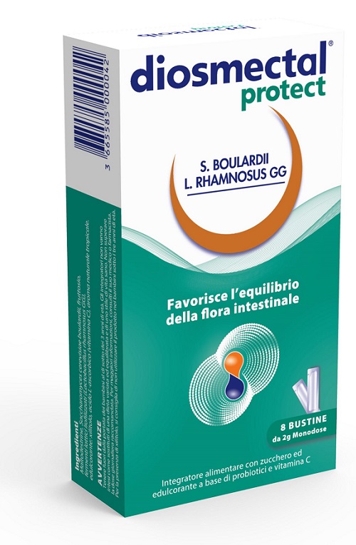 DIOSMECTAL PROTECT 8 BUSTINE OROSOLUBILI 2 G - Farmasanitas 