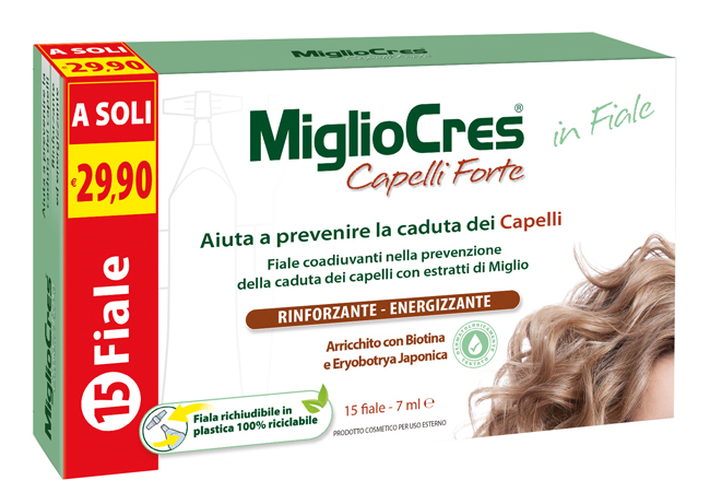 MIGLIOCRES FORTE 15 FIALE TRATTAMENTO DERMOCOSMETICO - Farmasanitas 