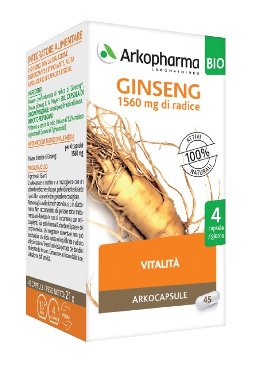 ARKOCPS GINSENG 45 CAPSULE BIO - Farmasanitas 