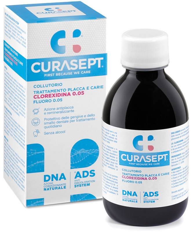 CURASEPT COLLUTORIO 0,05 ADS + DNA 200 ML - Farmasanitas 