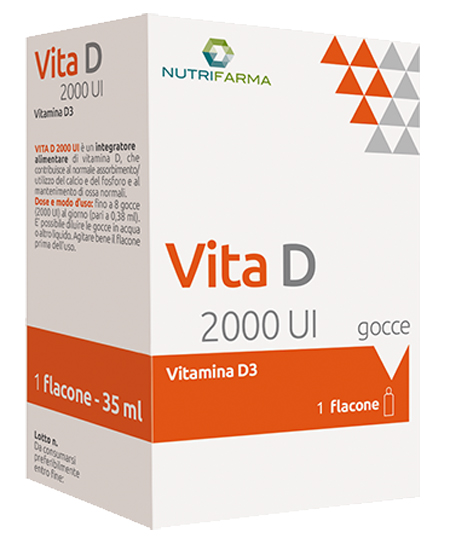 VITA D 2000UI GOCCE 35 ML - Farmasanitas 