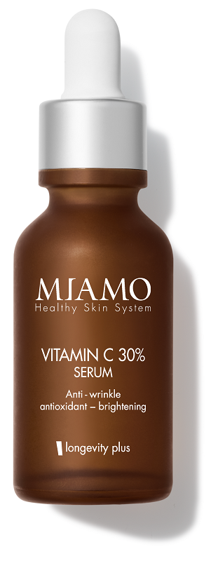MIAMO HEALTHY SKIN SYSTEM VITAMIN C 30% SERUM ANTI WRINKLE ANTIOXIDANT BRIGHTENING LONGEVITY PLUS 30 ML - Farmasanitas 