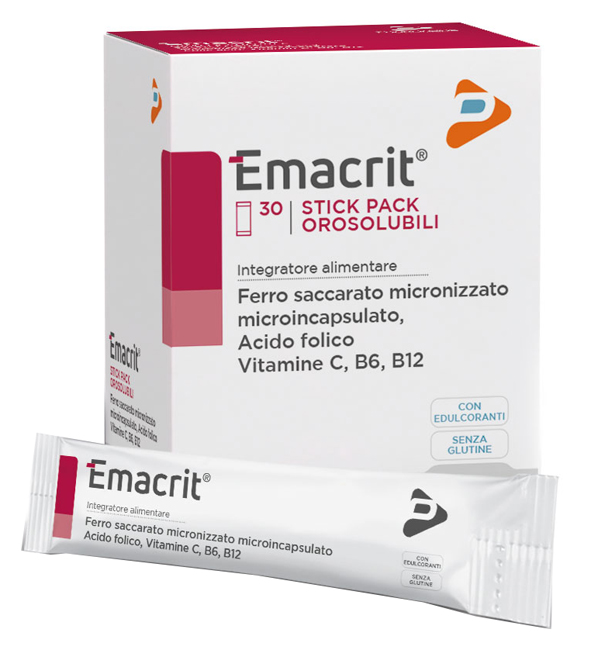 EMACRIT OROSOLUBILE 30 STICK PACK - Farmasanitas 