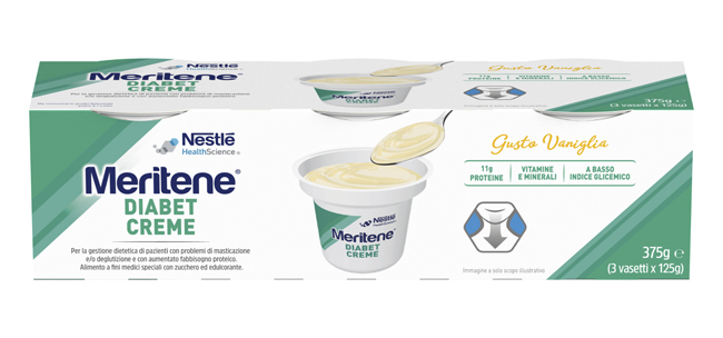 MERITENE DIABET CREME VANIGLIA 3 X 125 G - Farmasanitas 