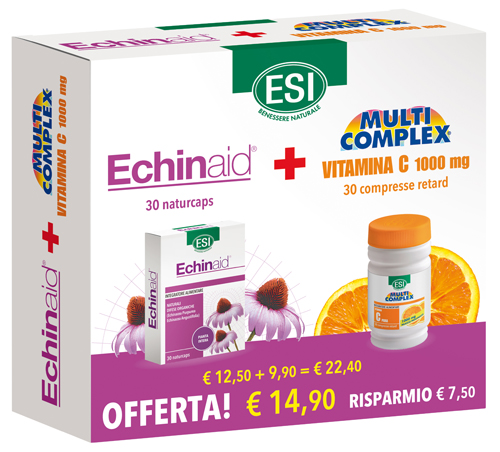 ESI ECHINAID 30 NATURCAPS + VITAMINA C PURA RETARD 30 COMPRESSE - Farmasanitas 
