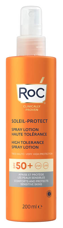 ROC LOZIONE SPRAY SOLARE CORPO SPF 50+ ELEVATA TOLLERABILITA' 200 ML - Farmasanitas 