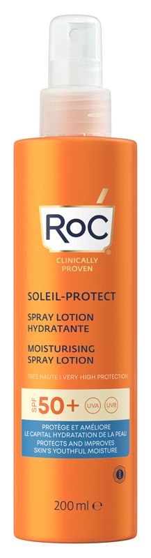 ROC LOZIONE SPRAY SOLARE CORPO SPF 50+ IDRATANTE 200 ML - Farmasanitas 
