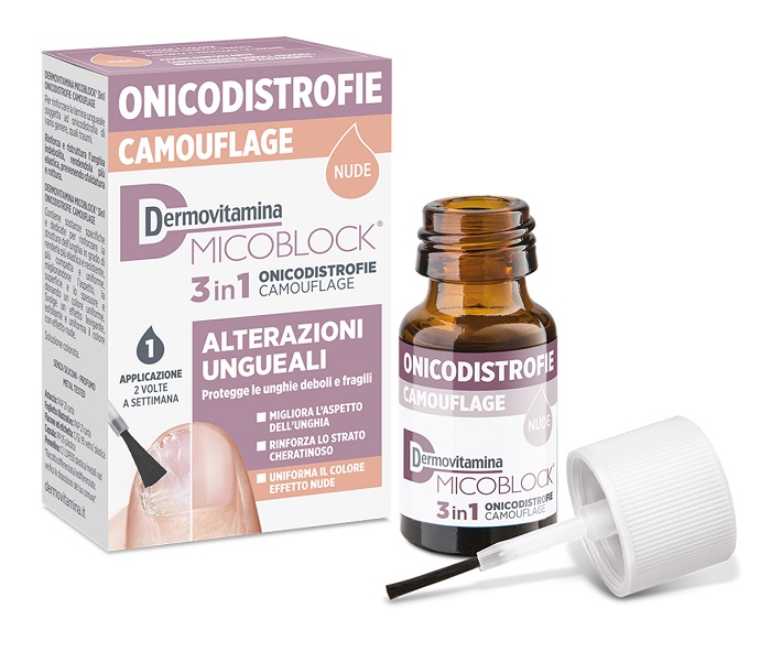 DERMOVITAMINA MICOBLOCK 3 IN 1 ONICODISTROFIE CAMOUFLAGE 8 ML NUDE - Farmasanitas 