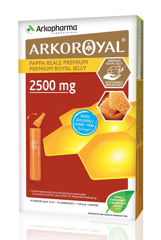 ARKOROYAL PAPPA REALE 2500 MG SENZA ZUCCHERO 10 FIALE - Farmasanitas 
