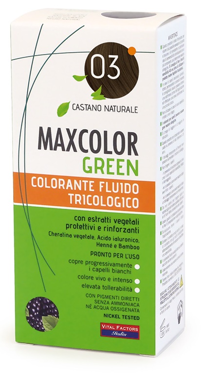 MAXCOLOR GREEN 03 CASTANO NATURALE 75 ML + BALSAMO 15 ML - Farmasanitas 