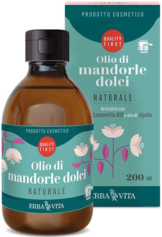 OLIO DI MANDORLE DOLCI NATURALE 200 ML - Farmasanitas 