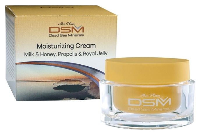 DSM MON PLATIN CREMA IDRATANTE LATTE MIELE PROPOLI & PAPPA REALE 50 ML - Farmasanitas 
