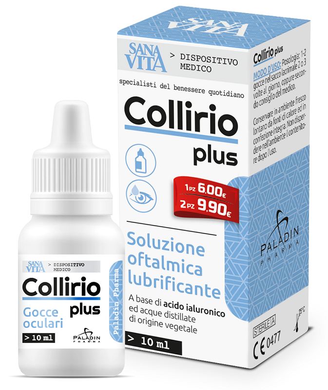 GOCCE OCULARI SANAVITA COLLIRIO PLUS 10 ML - Farmasanitas 