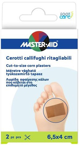 CEROTTO CALLIFUGO MASTER-AID FOOTCARE RITAGLIABILE 64X40 MM 2 PEZZI B3 - Farmasanitas 