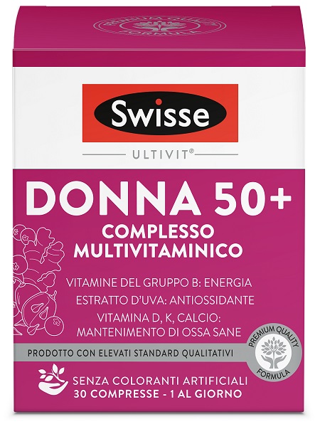 SWISSE MULTIVITAMINICO DONNA 50+ 30 COMPRESSE - Farmasanitas 