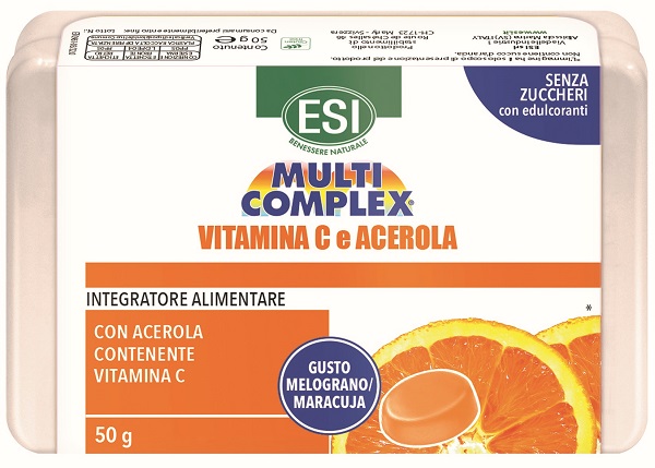 ESI MULTICOMPLEX VITAMINA C E ACEROLA CARAMELLE 50 G - Farmasanitas 
