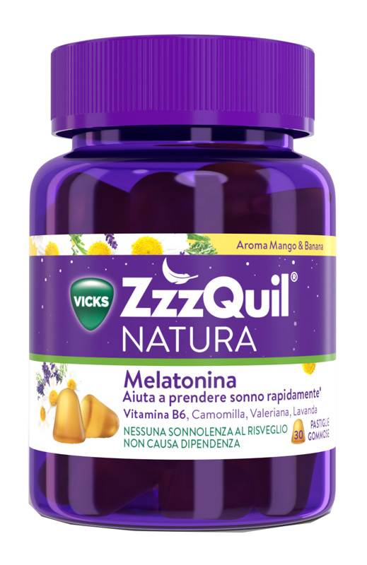 VICKS ZZZQUIL NATURA MANGO & BANANA 30 PASTIGLIE GOMMOSE - Farmasanitas 