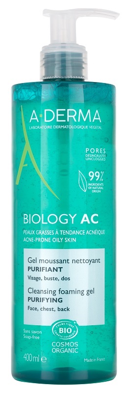 ADERMA BIOLOGY AC GEL DETERGENTE SCHIUMOGENO PURIFICANTE 400 ML - Farmasanitas 