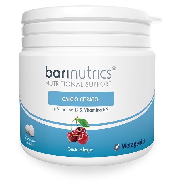 BARINUTRICS CALCIO CITRATO K2 CILIEGIA 90 COMPRESSE - Farmasanitas 
