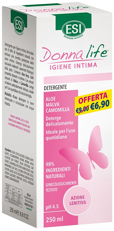 ESI DONNA LIFE IGIENE INTIMA DETERGENTE LENITIVO 250 ML - Farmasanitas 