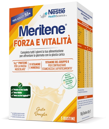 MERITENE FORZA E VITALITA' VANIGLIA 5 BUSTINE DA 30 G - Farmasanitas 