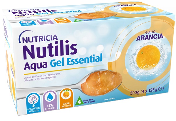 NUTILIS AQUA GEL ARANCIA 4 PEZZI DA 125 G - Farmasanitas 